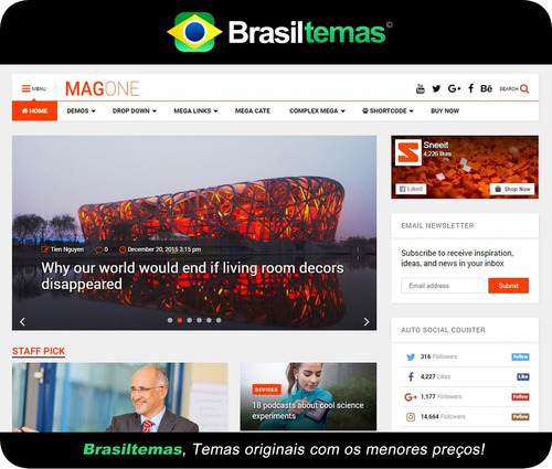 Magone - Tema Wordpress Para Portal De Notícias - Original