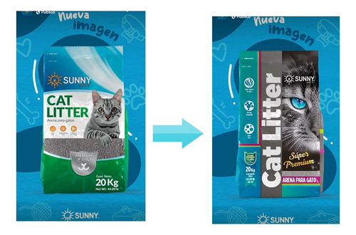 Arena Para Gato Sunny Pets 20kg Premium Con Aroma Y Natural 