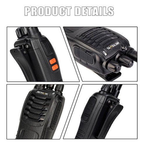 Retevis H-777 Radios Walkie Talkies Recargables Radio De 2 Color Bandas De Frecuencia