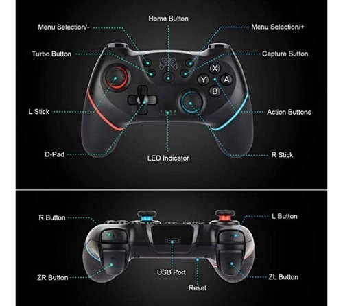 Gamepad Joystick Inalambrico Compatible Con Ns Y Windows Pc