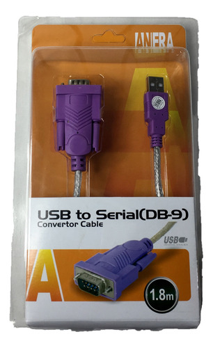 Cable Convertidor Usb Macho A Serial Db-9 Rs-232 Macho