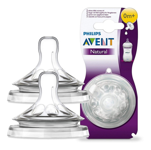 2 Tetinas +0m Para Mamadera Natural Avent Philips Mundomania