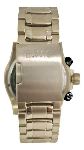 Relógio Ewc Masculino Dourado Cronógrafo Big Case Emt14002p