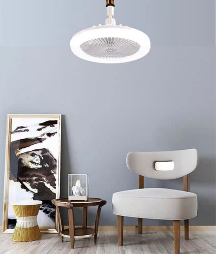 Ventilador De Techo Con Luz Led E27 Jwj Cantidad de aspas 5 Estructura Blanco Aspas Blanco Diámetro 26 cm Material de las aspas Policarbonato