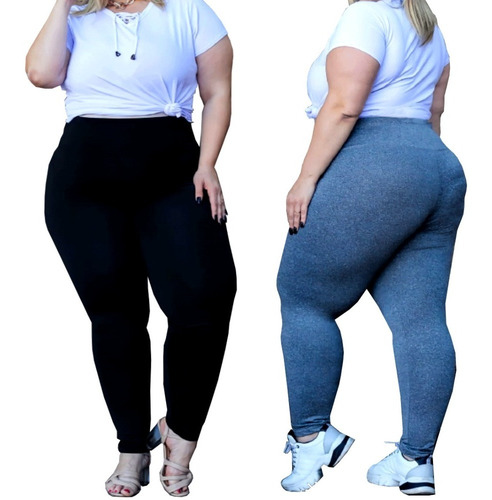Imagem 7 de 10 de Kit 30 Calça Legging Fitness Lisa Suplex Cós Alto Plus Size