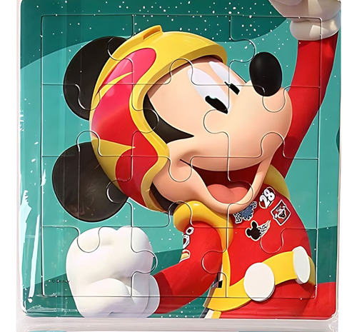 Conjunto 3 Quebra Cabeças Papel 12 16 20 Peças Turma Mickey