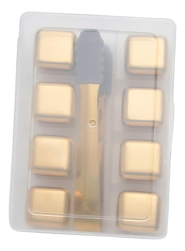 Cubitos De Hielo De Acero Inoxidable, Whisky, 8 Cubos