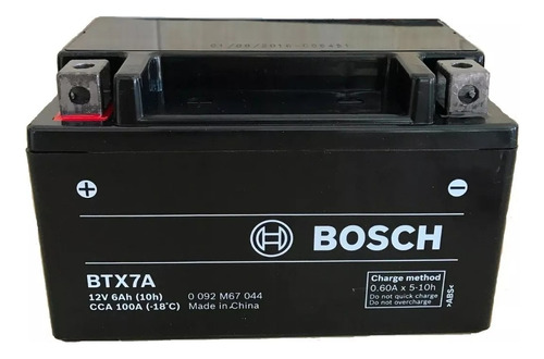Bateria Bosch Moto Btx7a = Ytx7a-bs Zanella Ztt 200