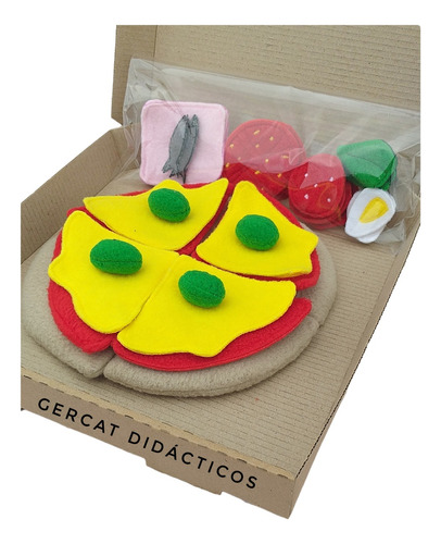 Set Pizza C/aceitunas Gercat Didacticos - Comidita De Tela