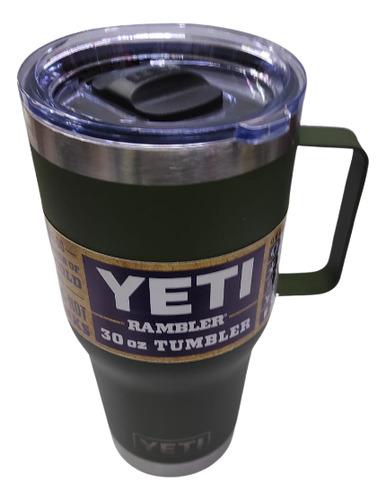 Termo Yeti 30 Oz Con Agarradera Color Verde Militar 