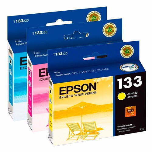 Cartucho Epson 133 Magenta Original T133 Tx235w