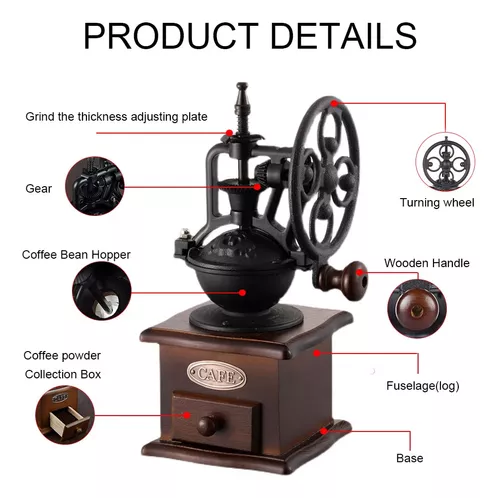  RRH Molinillos de café de rebabas, Molinillo de café eléctrico  profesional, Molinillo automático de molino de rebabas, 8.82 oz de grano de  café en polvo máquina de pulir 110V, rojo 