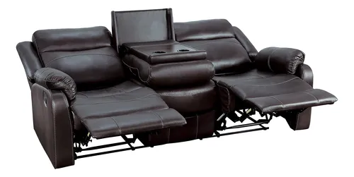 Lexicon Miramar Sofa Reclinable Plano De Microfibra Pulida D