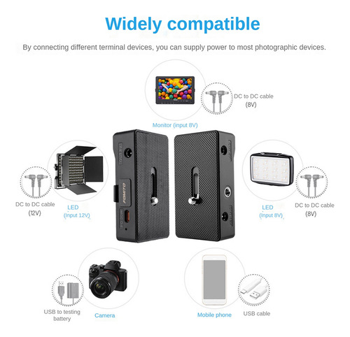 [ Placa Adaptadora De Batería Camera Clamp Np-f Para Np-f