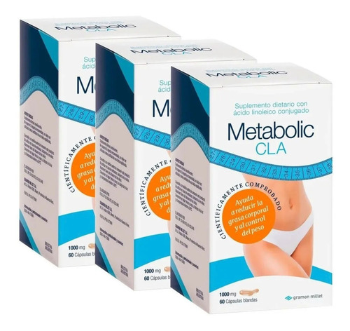 Metabolic Cla X 60 Cápsulas Combo X 3