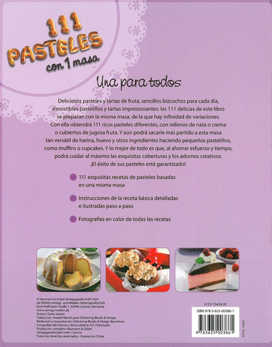 111 Pasteles Con 1 Masa, De Vv. Aa.. Editorial Ngv, Tapa Dura En Español, 2013