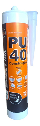 Pu 40 Construção B2k Selante Cola Poliuretano Cinza 380g