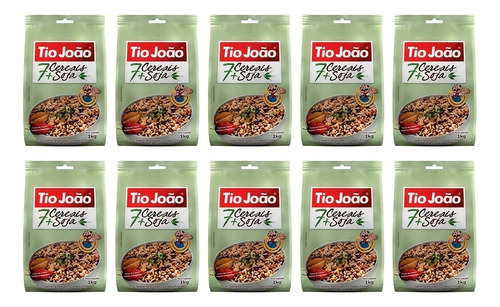 Arroz Tio João 7 Cereais + Soja 1kg - Caixa C/ 10 Un