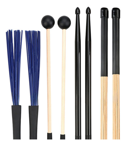 Buques De Batería Mazos Pinceles Set Anti Slip Music Lover