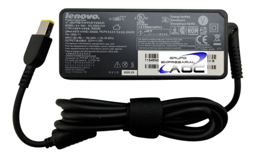 Cargador Adaptador Lenovo 20v 3.25a 65w