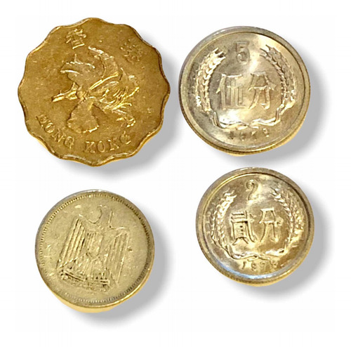 4 Monedas Asiáticas China, Hong Kong Y Pakistán? (Usado)