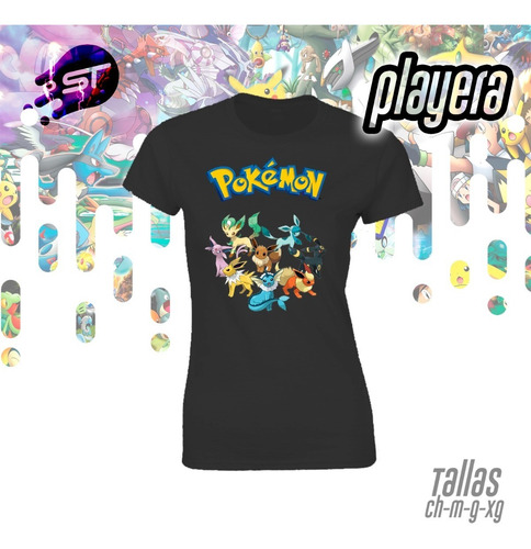 Imagen 2 de 2 de Playera Evolucion Evee Pokemon-0028