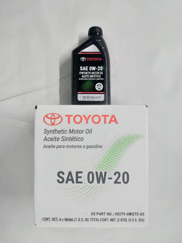 Aceite Full Sintetico 0w20 Toyota