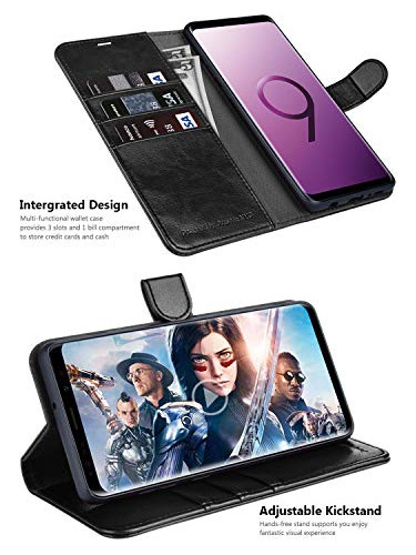 Funda Para Samsung Galaxy S9 Plus Negro Piel Sintetica - 1