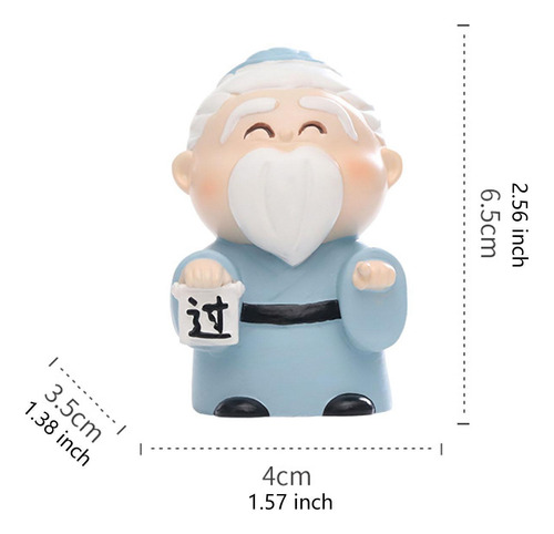 2 Estatua De Confucio, Linda Figura En Miniatura Para