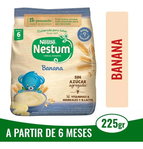 Nestum cereal infantil Banana sin azúcar agregada X225gr