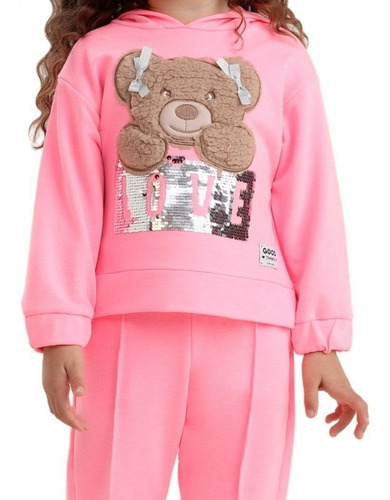 Imagem 2 de 4 de Conjunto Infantil Rosa Neon Petit Cherie Teddy Baby 20206