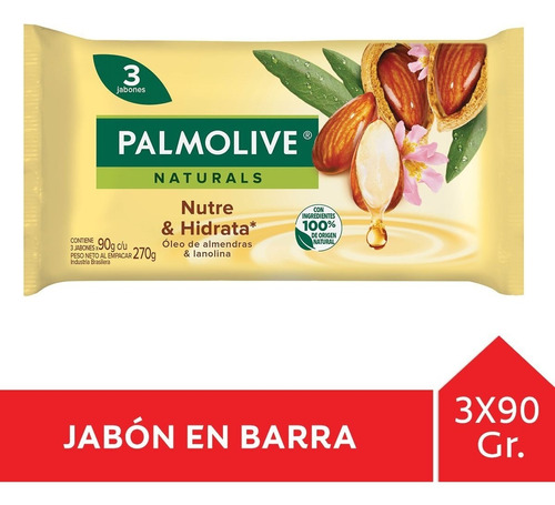 Palmolive Naturals Lanolina Nutre Jabón En Barra 3 X 90g