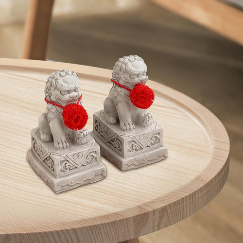6 Paquete 5-6 2 Estatuas Piedra Perros Fu 6 Piezas