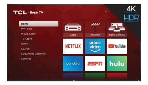 Television Tcl 75s421 75 Led 4k Roku Sin Bases + Soporte (Reacondicionado)