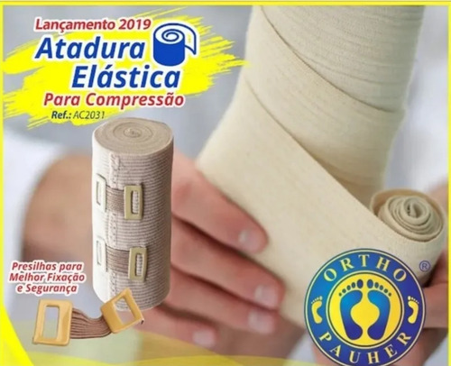 Atadura Elástica Média Compressão 10x130cm Orthopauher