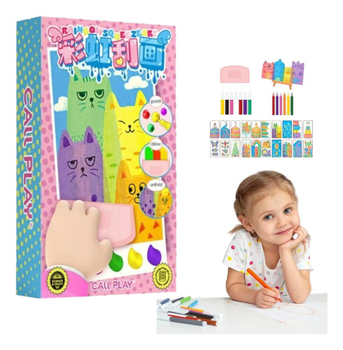 Kit Pintura Para Niños Squeegee Art, Arte Artesanal Con F