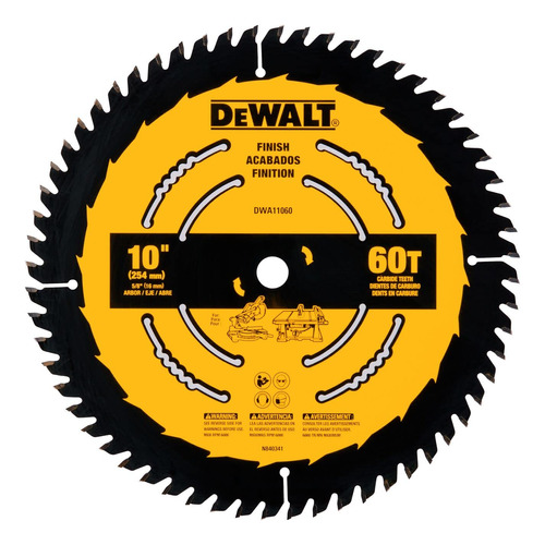 Hoja De Sierra De Mesa Dewalt, 10 Pulgadas, 60 Dientes, Acab