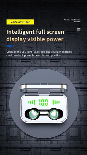 Pantalla Led De Auriculares Inalámbricos Bluetooth Tws