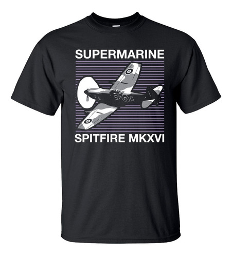 Playera Supermarine Spitfire Mk Xvi Avion Guerra Art M1807