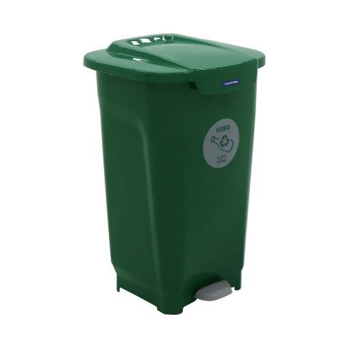 Papelera T-force P/reciclaje 50l Verde (vidrio)