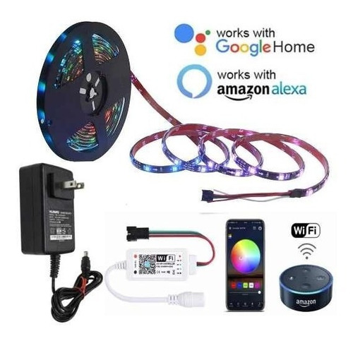 Tira Luz Led Rgb Wifi 10m Multicolor Alexa, Google Home, App