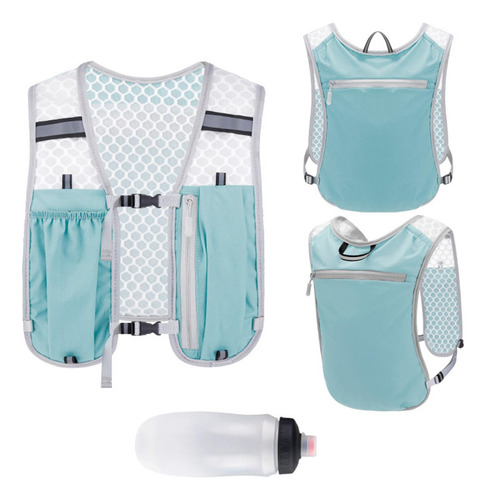 Running Vest Resistencia Al Agua Con Una Bolsa Azul Claro
