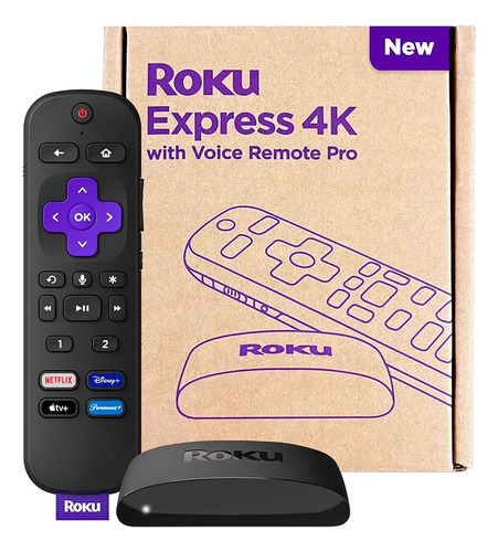 Dispositivo De Streaming Roku Express 4k Con Control Por Voz