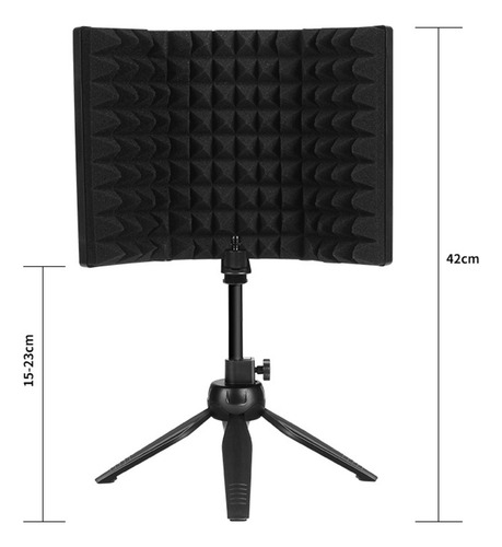 De Aislamiento De Micrófono De 3 Paneles Con Soporte