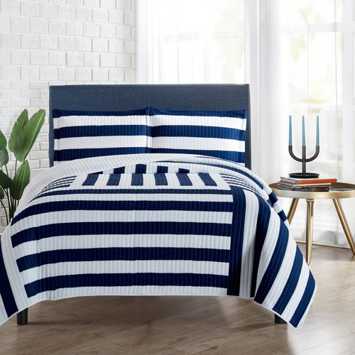 Imagen 6 de 6 de Cubrecama Quilt Cover Reversible +fundas Twin Barcelona D1