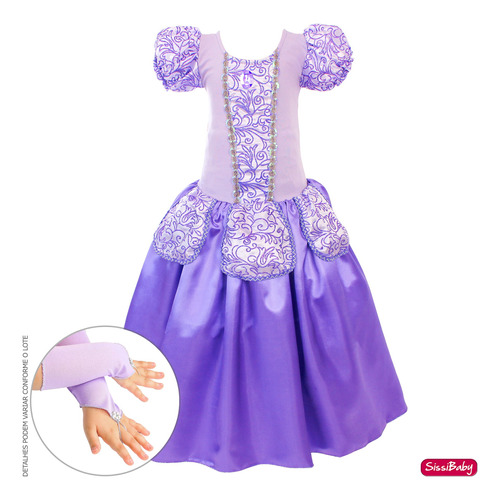 Fantasia Infantil Sofia Rapunzel Enrolados Princesa Luxo Com