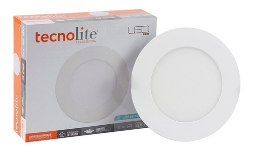 Pack 5 Lámparas De Techo Led Tecnolite 6ydled430mv65b 6w Blanco