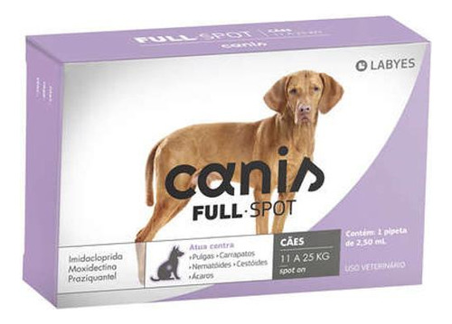 Canis Full Spot Antipulgas Cães 11 A 25kg C/1 Pipeta 2,50ml