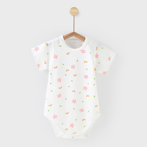 Camiseta De Manga Curta Com Estampa Confortável Para Bebês R