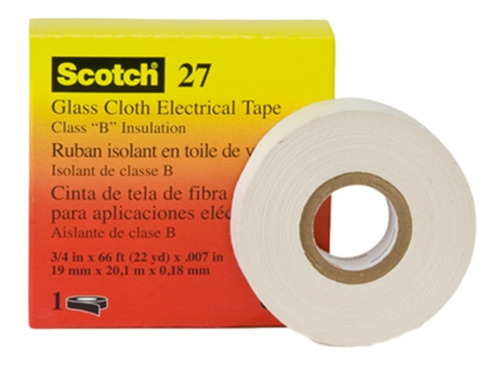 Imagen 1 de 2 de Cinta Aislante Fibra De Vidrio 3m Scotch 27 3/4'' 0 A 130ºc